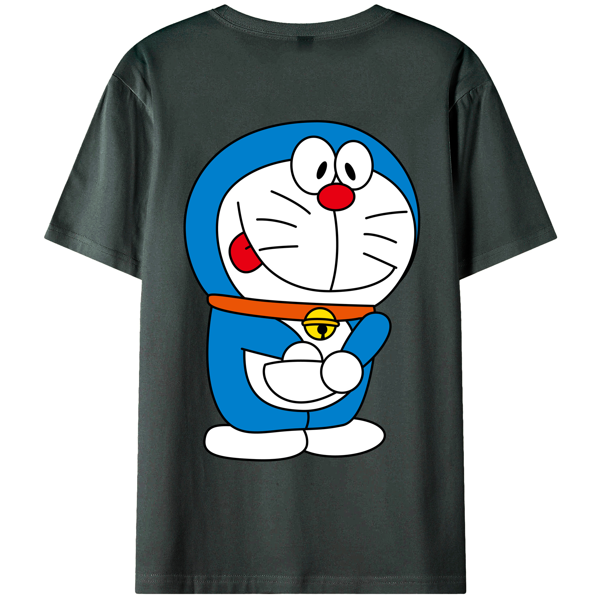 （画像用） ドラえもん Doraemon 綿100％ メンズ半袖Tシャツ（バックプリント） 通気性